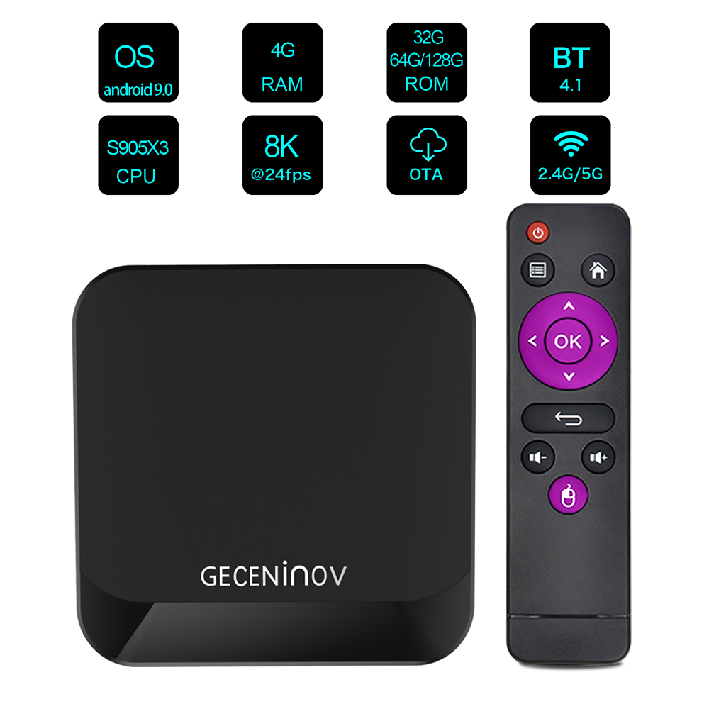 G3 X3 Amlogic S905X3 tv box Android 10 Support Dual WiFi 2.4