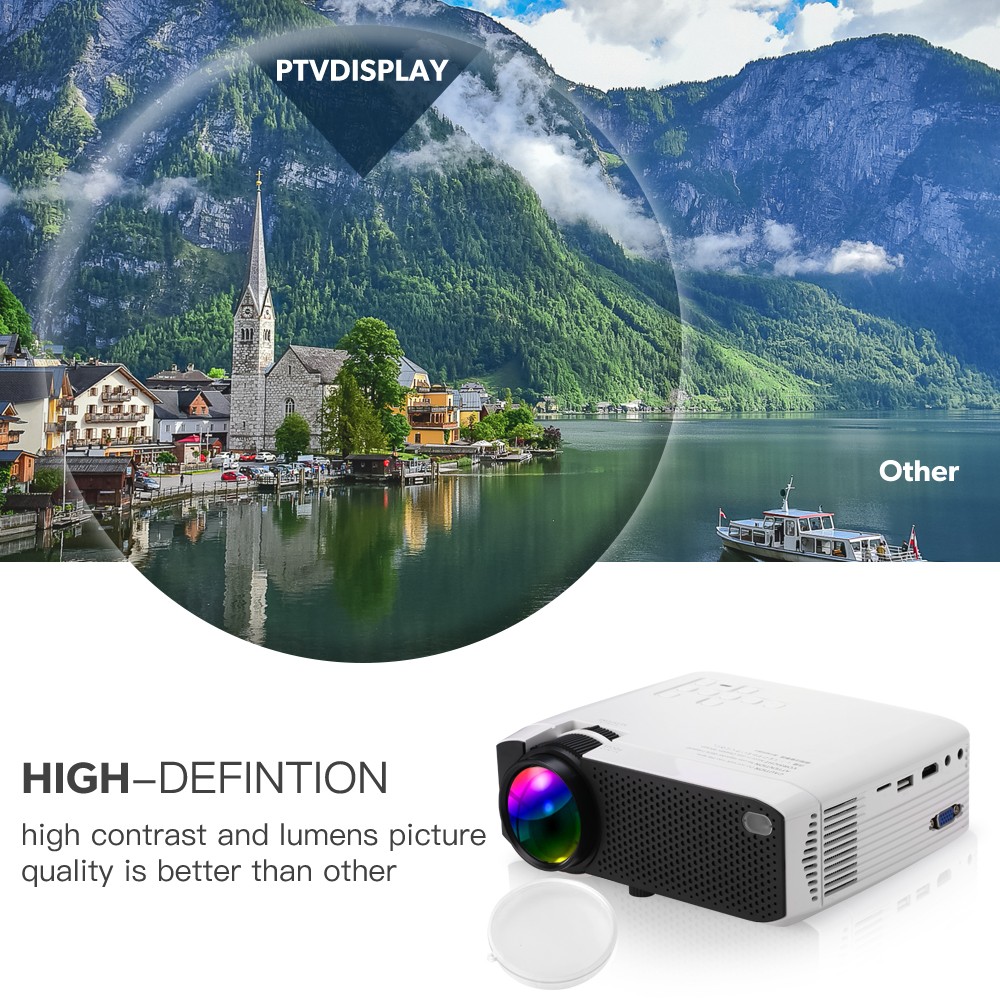 Mini Projector 480P Led WiFi High Bright Android WiFi HD Smart Projector Home Theater Cinema 3D Movie