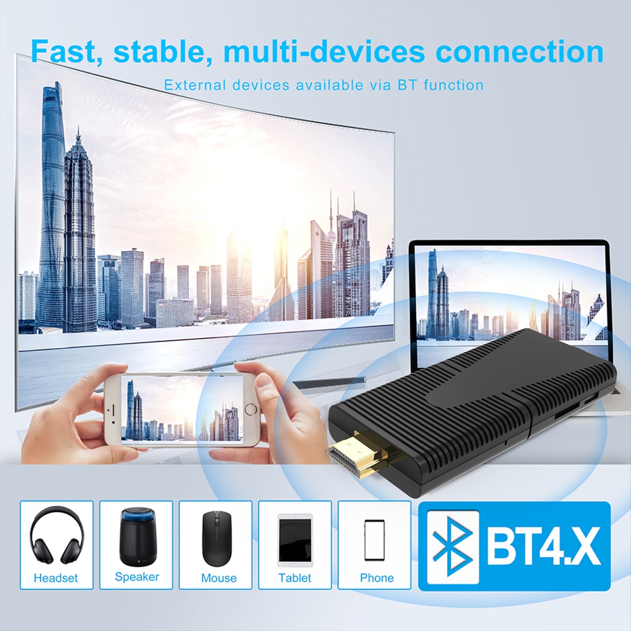 2022 Newest Smart Tv stick Android 11.0 2G/16G 4G/32G 3D Video 4K 2.4G 5G Wifi BT Quad-Core TV receiver