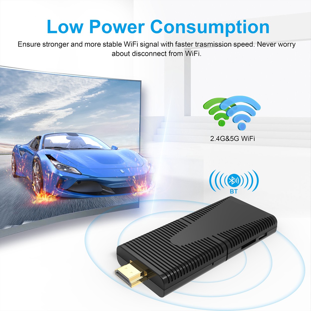 2022 Newest Smart Tv stick Android 11.0 2G/16G 4G/32G 3D Video 4K 2.4G 5G Wifi BT Quad-Core TV receiver