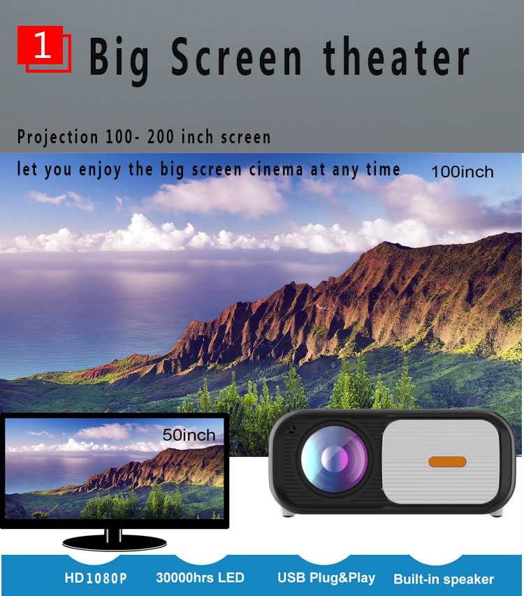 factory direct proyector with 2.4G/5G dual wifi BT5.0 LCD LED 1080P Android smart projector built-in speaker