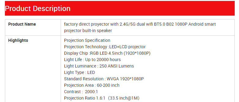 factory direct proyector with 2.4G/5G dual wifi BT5.0 LCD LED 1080P Android smart projector built-in speaker