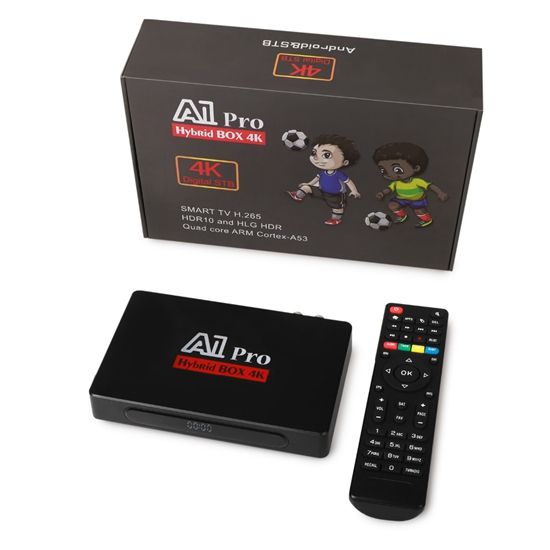 A1 pro Hybrid Box 4K OTT+T2+S2+C Satellite Tv Receiver